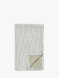 John Lewis Pencil Stripe Cotton Reversible Bedspread - thumbnail 1