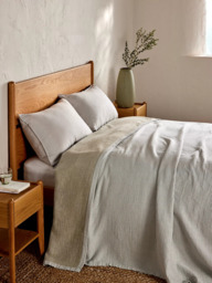 John Lewis Pencil Stripe Cotton Reversible Bedspread - thumbnail 2