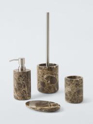John Lewis Marble Soap Dispenser, Brown - thumbnail 3