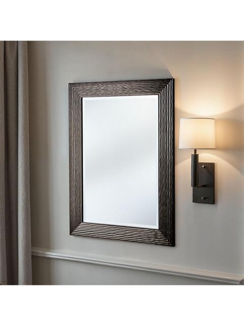 Yearn Fluted Rectangular Frame Wall Mirror, Bronze - image 1