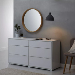 John Lewis Scandi Round Oak Wood Wall Mirror, Natural - thumbnail 5