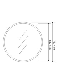 John Lewis Scandi Round Oak Wood Wall Mirror, Natural - thumbnail 6