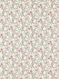 Clarke & Clarke Golden Lily Made to Measure Curtains or Roman Blind, Dove/Plum