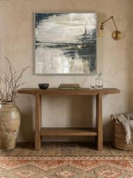 John Lewis Wedge Console Table, Dark Oak - thumbnail 2