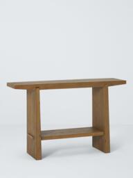 John Lewis Wedge Console Table, Dark Oak - thumbnail 1