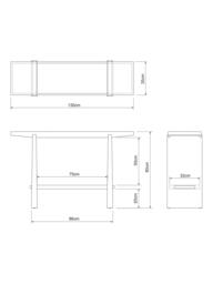 John Lewis Wedge Console Table, Dark Oak - thumbnail 6