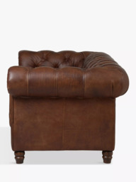 Halo Earle Chesterfield Medium 2 Seater Leather Sofa - thumbnail 2
