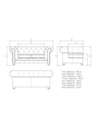 Halo Earle Chesterfield Medium 2 Seater Leather Sofa - thumbnail 6