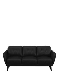 John Lewis Arlo Large 3 Seater Leather Sofa, Dark Leg - thumbnail 5