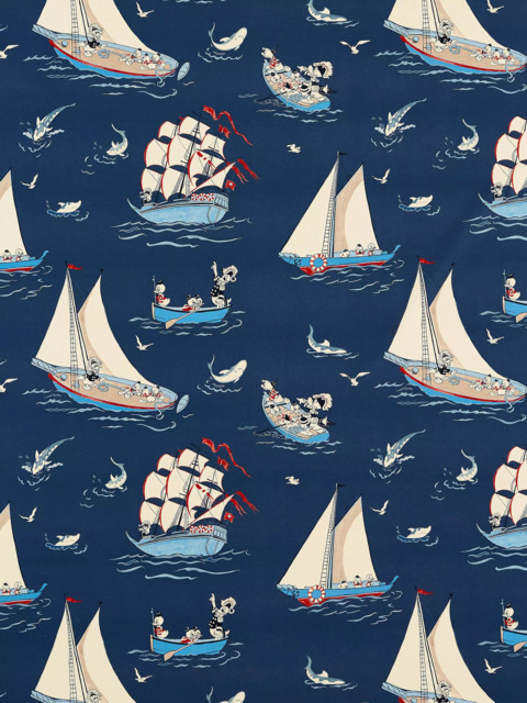 Disney Home x Sanderson Donald Duck Made to Measure Curtains or Roman Blind, Night Fishing - image 1