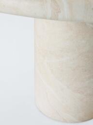 John Lewis Travertine Marble Effect Round Garden Dining Table, 120cm - thumbnail 3