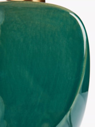 John Lewis X Collagerie Geranium Print Small Faceted Ceramic Table Lamp, Green - thumbnail 5