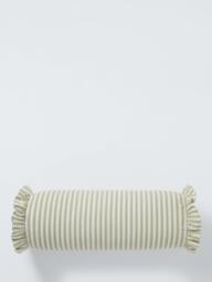 John Lewis x Sanderson Sweet Pea Bolster Cushion, Green - thumbnail 1