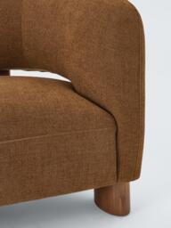 John Lewis Bolo Medium 2 Seater Sofa, Dark Leg, Bronze Chenille - thumbnail 4