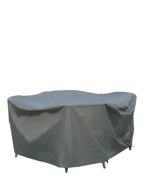 Bramblecrest Rattan 4-Seater Round Dining Set Water Repellent Garden Furniture Covers, Khaki - image 1