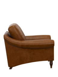 John Lewis Camber Leather Armchair, Dark Leg - thumbnail 3
