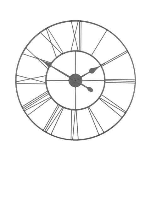 Thomas Kent Roman Numeral Skeleton Outdoor Wall Clock, 83cm, Grey - image 1