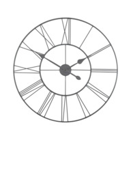 Thomas Kent Roman Numeral Skeleton Outdoor Wall Clock, 83cm, Grey - thumbnail 1