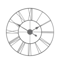Thomas Kent Roman Numeral Skeleton Outdoor Wall Clock, 83cm, Grey - thumbnail 4