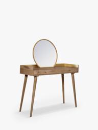 Swoon Fresco 2 Drawer Dressing Table & Mirror, Natural Mango - thumbnail 3