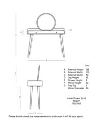 Swoon Fresco 2 Drawer Dressing Table & Mirror, Natural Mango - thumbnail 4