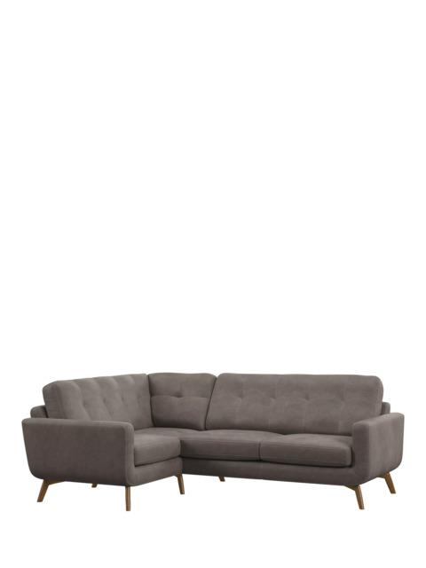 John Lewis Barbican LHF Corner End Leather Sofa, Light Leg - image 1