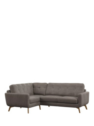 John Lewis Barbican LHF Corner End Leather Sofa, Light Leg - thumbnail 1