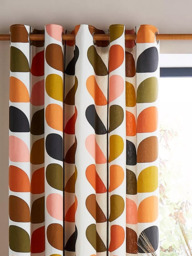 Orla Kiely Multi Stem Pair Lined Eyelet Curtains - thumbnail 1