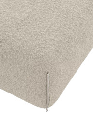 Cozmo Cozy Pouffe Footstool, Ecru Boucle Natural Piping - thumbnail 4