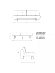Innovation Living Recast Sofa Bed with Pocket Sprung Mattress, Dark Leg - thumbnail 2