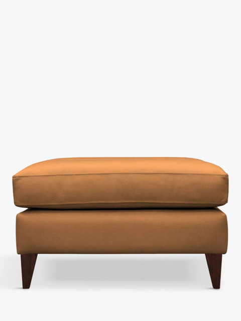 G Plan Vintage The Seventy Two Leather Footstool, Dark Leg - image 1