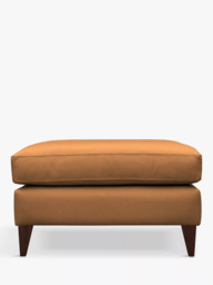 G Plan Vintage The Seventy Two Leather Footstool, Dark Leg