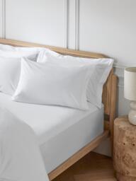 John Lewis Egyptian Cotton Percale Easy Care 400 Thread Count Fitted Sheet - thumbnail 2