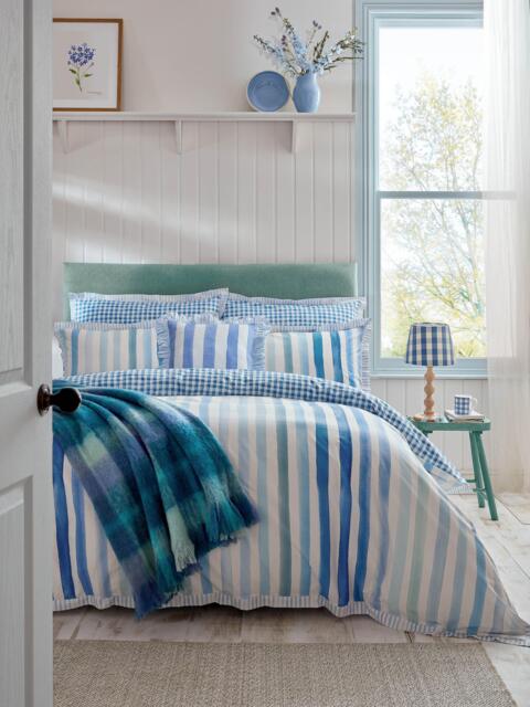 bluebellgray Sunday Stripe Reversible Duvet Cover Set - image 1