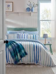 bluebellgray Sunday Stripe Reversible Duvet Cover Set - thumbnail 1