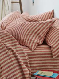 Piglet in Bed Pembroke Stripe Linen Blend Bedding - thumbnail 1