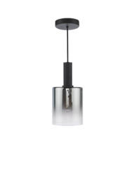 Där Savannah Pendant Ceiling Light, Black/Smoked - thumbnail 2