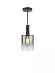 Där Savannah Pendant Ceiling Light, Black/Smoked - thumbnail 1