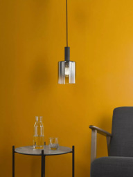 Där Savannah Pendant Ceiling Light, Black/Smoked - thumbnail 6