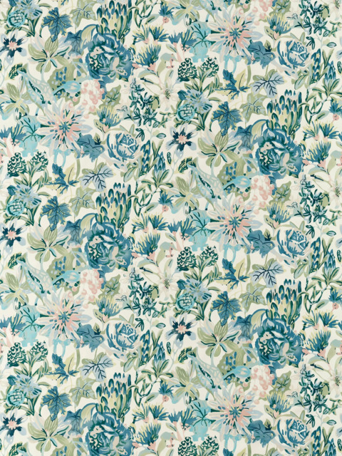Harlequin Perennials Made to Measure Curtains or Roman Blind, Seaglass/Exhale - image 1