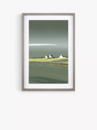 John Lewis Ulyana Hammond 'Aura' Framed Print & Mount, 60 x 41cm, Green/Grey - thumbnail 1