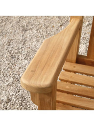 Barlow Tyrie London 3-Seater Wooden Garden Bench, Teak - thumbnail 4