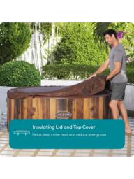 Lay-Z-Spa Helsinki AirJet Plus Inflatable Square Smart Hot Tub with Cover, 7 Person - thumbnail 6