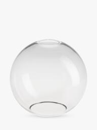 Industville Albany Clear Glass Globe Wall Light, Brass - thumbnail 3