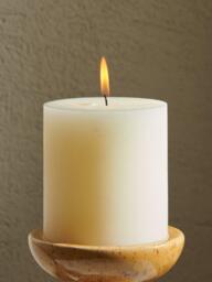 Neptune Blyton Unscented Wax Pillar Candle, 680g, Calico - thumbnail 2