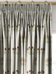 William Morris At Home Lily Flower Embroidered Made to Measure Curtains or Roman Blind, Madder - thumbnail 2