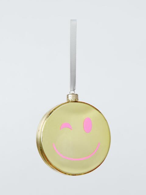 John Lewis The Enthusiast Smiley Face Bauble, Gold - image 1