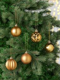 John Lewis Shatterproof Baubles, Box of 30, Gold - thumbnail 2