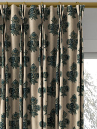 GP & J Baker Poppy Paisley Made to Measure Curtains or Roman Blind, Indigo - thumbnail 6
