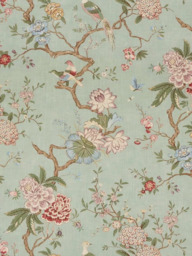GP & J Baker Oriental Bird Made to Measure Curtains or Roman Blind, Eau De Nil - thumbnail 1
